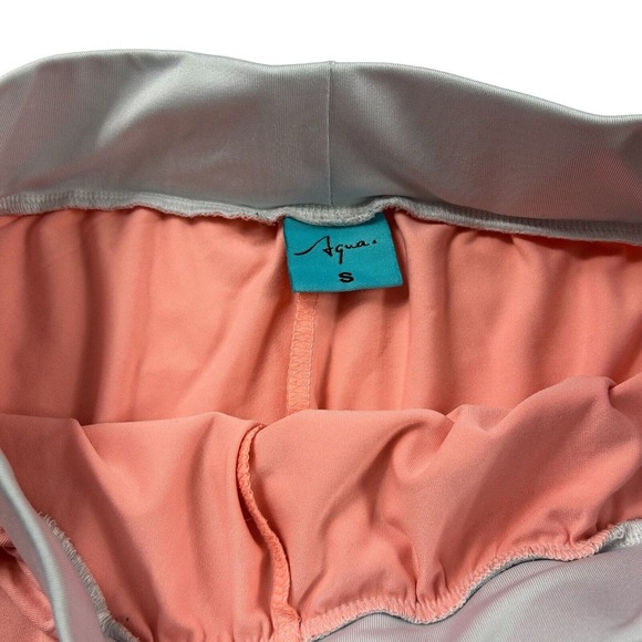 Aqua Swim Womens Sz S Pink white Dolphin Short Bottom Athletic Stretch - Picture 14 of 15